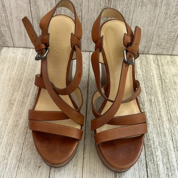 VERA WANG Leather Slingback Sandals Women’s size 7 - Picture 6 of 10